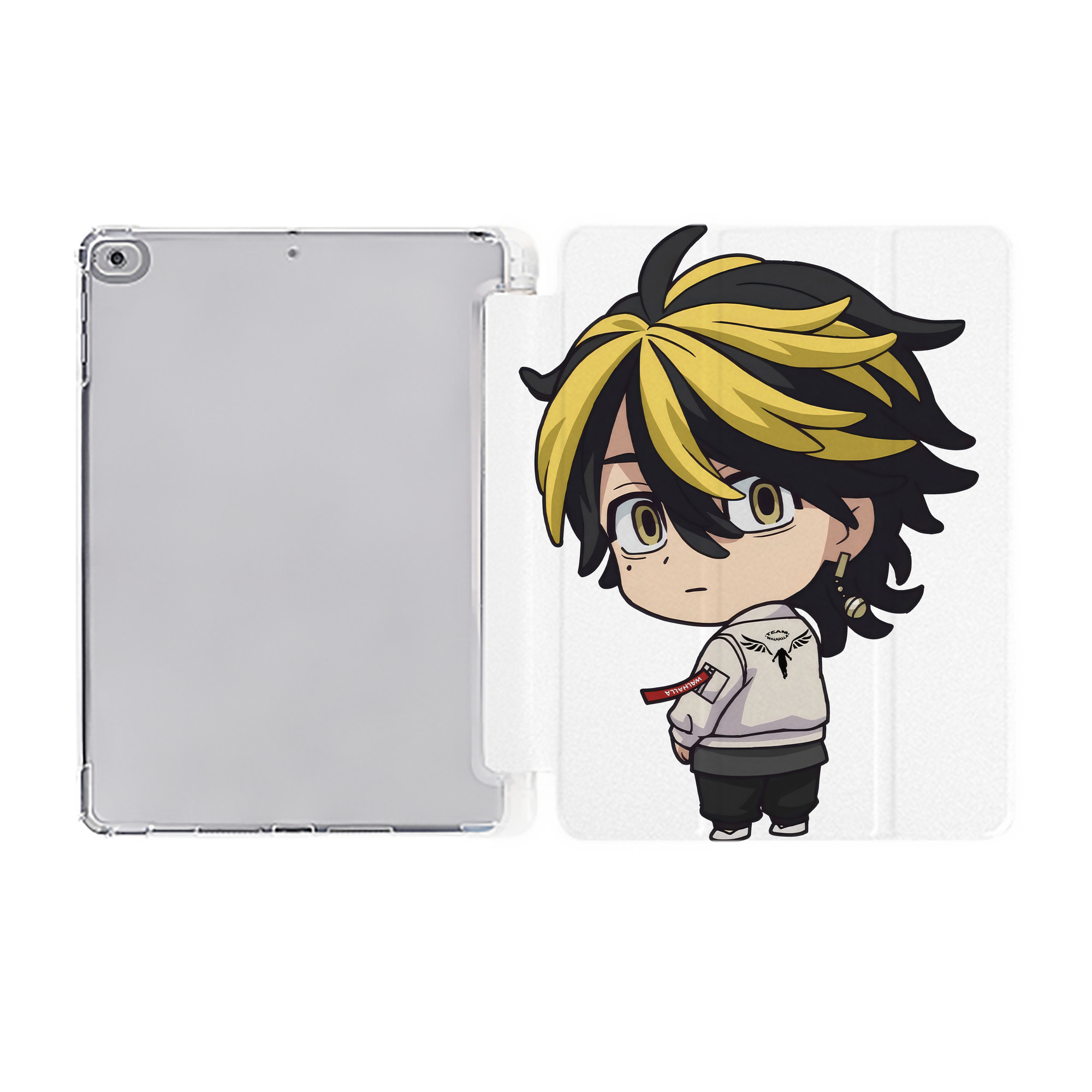 （画像用） 東京リベンジャーズ Tokyo Revengers IPad ケース ペン収納付き 三つ折りスタンド PUレザー×シリコン 対応機種9.5/10.5/10.9インチ